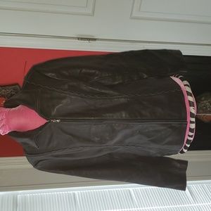 FF 💘🖤💘 JONES NEW YORK LEATHER SPORTS BLAZER JACKET COAT